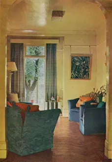 Interior of Mrs Ewart Sofios house, 25 Bark Place, Bayswater London Print