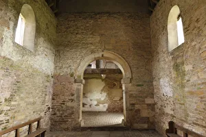 Medieval English Buildings Prints: Interior of Oddas Chapel, Deerhurst, Gloucestershire, 2010