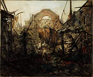 French Heritage Paintings Prints: Interior of the Opera-Comique, after the fire of May 15