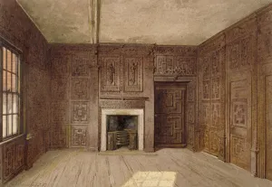 Interior of Canonbury House Oak Room Print, 1887
