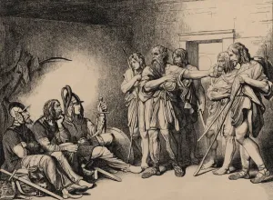 The Invitation of the Varangians, 1839. Artist: Bruni, Fyodor Antonovich (1800-1875) The Invitation of the Varangians, 1839. Artist: Bruni, Fyodor Antonovich (1800-1875)