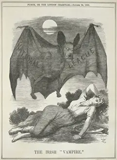 Charles Stewart Parnell Image Prints: The Irish Vampire, 1885. Creator: Unknown