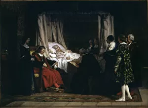 Images Dated 11th May 2007: Isabella the Catholic dictating his will, oil, 1864