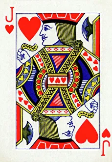 Jack of Hearts from a deck of Goodall & Son Ltd. playing cards, c1940 Jack of Hearts from a deck of Goodall & Son Ltd. playing cards, c1940