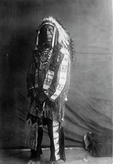 Traditional Tribal Clothing Prints: Jack Red Cloud, c1907. Creator: Edward Sheriff Curtis