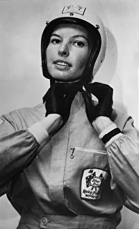 Janet Guthrie Racing Driver Print 1970s