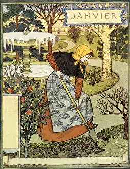 Janvier, 1896. Creator: Eugene Samuel Grasset Janvier, 1896. Creator: Eugene Samuel Grasset
