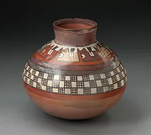 Ancient Checkerboard Patterned Jar Print, 180 B.C./A.D. 500