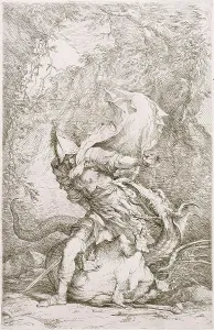Salvator Rosa Artwork Prints: Jason and the Dragon, between circa 1663 and circa 1664. Creator: Salvator Rosa