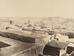 Black And White Photography Middle East Prints: Jerusalem. Synagogue juive et environs, 1860 or later. Creator: Louis de Clercq