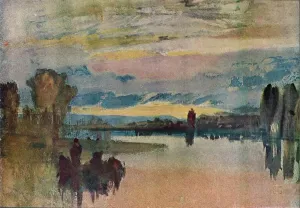 Painting Prints: JMW Turner's On the Lake at Petworth - Evening, 1909 Print