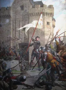 Joan of Arc in armour before Orleans, 1886-1890. Artist: Lenepveu, Jules Eugene (1819-1898) Joan of Arc in armour before Orleans, 1886-1890. Artist: Lenepveu, Jules Eugene (1819-1898)