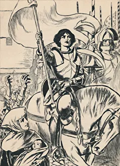 Joan Of Arc Illustration Prints: Joan at the Head of the Army, c1907