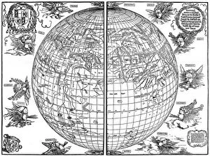 Images Dated 10th October 2007: Johannes Stabius map of the world, 1515, (1936). Artist: Albrecht Durer