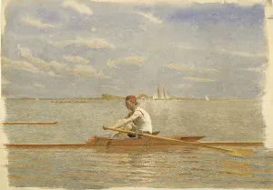 John Biglin in a Single Scull, ca. 1873. Creator: Thomas Eakins John Biglin in a Single Scull, ca. 1873. Creator: Thomas Eakins
