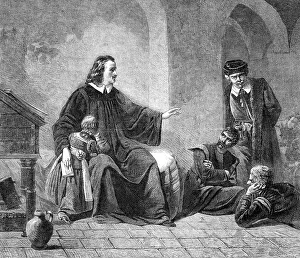 John Bunyan Pilgrims Progress Prints: John Bunyan Reciting The Pilgrim's Progress'