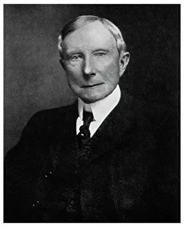 Prints of John D Rockefeller, American industrialist, late 19th century (1956). Rockefeller (1839-1937) made his fortune in the petroleum industry Industrialist Prints: John D Rockefeller, American Industrialist Print