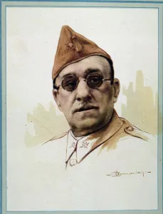 Jose Moscardo (1878-1956), Spanish military, lithography Jose Moscardo (1878-1956), Spanish military, lithography