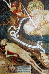 The Judgement of Death, early 15th century. Artist: Master of the Rohan Hours The Judgement of Death, early 15th century. Artist: Master of the Rohan Hours