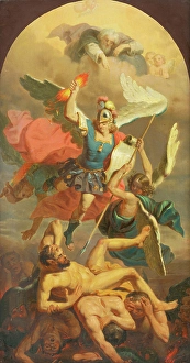 Austrian Oil Paintings Prints: The Last Judgment, 1780-1800. Creator: Unknown