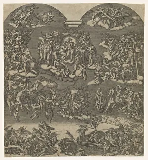 Last Judgment Art Prints: The Last Judgment, Christ at top center surrounded by many figures