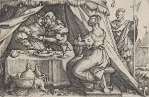 Judith and Holofernes Dining. Creator: Georg Pencz Judith and Holofernes Dining. Creator: Georg Pencz