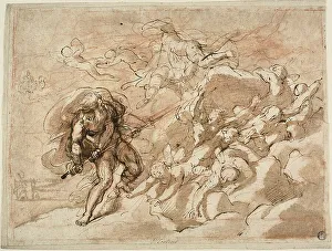 Classical Roman Mythology Prints: Juno Commanding Aeolus to Release the Winds, n.d. Creator: Unknown
