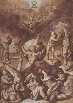 Jupiter Fighting the Giants. 1540-96. Creator: Jacopo Zucchi Jupiter Fighting the Giants. 1540-96. Creator: Jacopo Zucchi
