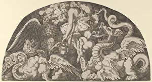 Jupiter's Eagle Bringing Water of the Styx to Psyche, 1540-56. Creator: Leon Davent Jupiter's Eagle Bringing Water of the Styx to Psyche, 1540-56. Creator: Leon Davent