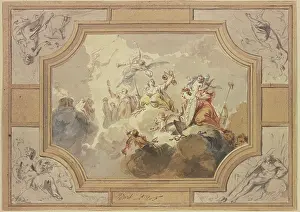 Stadel Museum Collection Online Prints: Justice and Truth, surrounded by the personifications of the four Elements