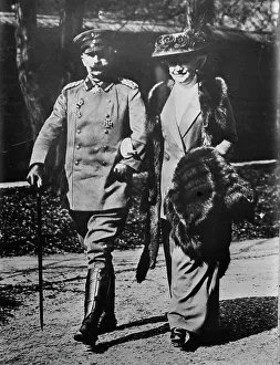German Emperor Portrait Prints: Kaiser & Kaiserin in the West, between c1910 and c1915. Creator: Bain News Service