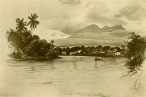 Christian Wilhelm Allers Art Prints: Kali Mas River, Surubaya, Java, 1898. Creator: Christian Wilhelm Allers