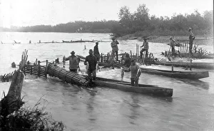 Kamchadals on Baht Fishing in Kamchatka, 1910-1929 Print