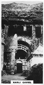 British Raj Images Prints: Karli Caves, India, c1925