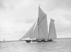 The ketch Valdora sailing close-hauled, 1912. Creator: Kirk & Sons of Cowes The ketch Valdora sailing close-hauled, 1912. Creator: Kirk & Sons of Cowes