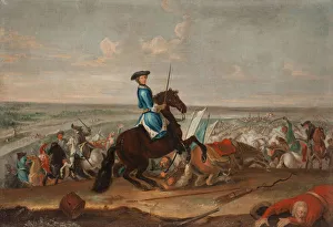 King Charles XII at the Battle of Narva on 19 November 1700. Artist: Krafft, David, von (1655-1724) King Charles XII at the Battle of Narva on 19 November 1700. Artist: Krafft, David, von (1655-1724)