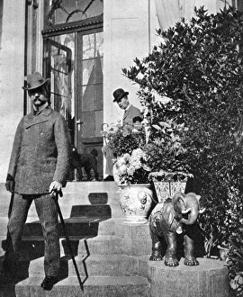 King Christian IX of Denmark (1818-1906) and Prince Frederick (1868-1940), 1904 (1908).Artist: Queen Alexandra King Christian IX of Denmark (1818-1906) and Prince Frederick (1868-1940), 1904 (1908).Artist: Queen Alexandra