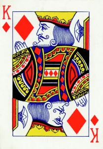 King of Diamonds from a deck of Goodall & Son Ltd. playing cards, c1940 King of Diamonds from a deck of Goodall & Son Ltd. playing cards, c1940
