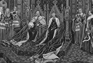 King Edward VII. And Queen Alexandra at the Opening of His Majestys First Parliament, 1901 King Edward VII. And Queen Alexandra at the Opening of His Majestys First Parliament, 1901