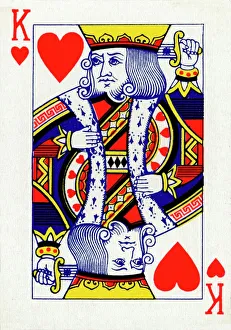 King of Hearts from a deck of Goodall & Son Ltd. playing cards, c1940 King of Hearts from a deck of Goodall & Son Ltd. playing cards, c1940
