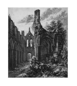 Kirkstall Abbey, Yorkshire, 1823. Creator: Unknown Kirkstall Abbey, Yorkshire, 1823. Creator: Unknown