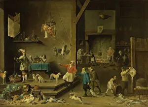 David Teniers The Younger Paintings Prints: Kitchen, 1646