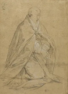 Corrado Giaquinto Kneeling Ecclesiastic Saint Print