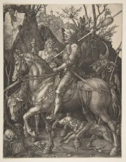 Albrecht Durer Prints: Albrecht Durer's Knight, Death and the Devil Print, 1513