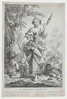 La Bergère Laborieuse, 18th century. Creator: Jean Michel Liotard La Bergère Laborieuse, 18th century. Creator: Jean Michel Liotard