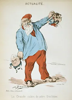 La Grande Colere du Pere Duchene, Franco-Prussian war, 1871. Artist: H Demare La Grande Colere du Pere Duchene, Franco-Prussian war, 1871. Artist: H Demare