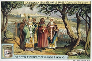 Images Dated 27th September 2005: La Jerusalem deliveree par le Tasse, Procession of crosses to Mount Olive. 19th Century