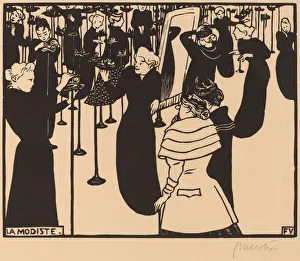 La Modiste (The Milliner), 1894. Creator: Félix Vallotton La Modiste (The Milliner), 1894. Creator: Félix Vallotton