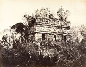 Black And White Photography Heritage Prints: La Prison, a Chichen-Itza, 1857-89. Creator: Desire Charnay