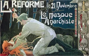 La Reforme le 21 Novembre, le masque anarchiste, 1897. Artist: Privat-Livemont La Reforme le 21 Novembre, le masque anarchiste, 1897. Artist: Privat-Livemont